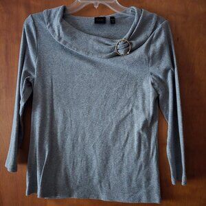 Women's Rafaella Long Sleeve-3/4 Sleeve Shirt Size Petite Medium